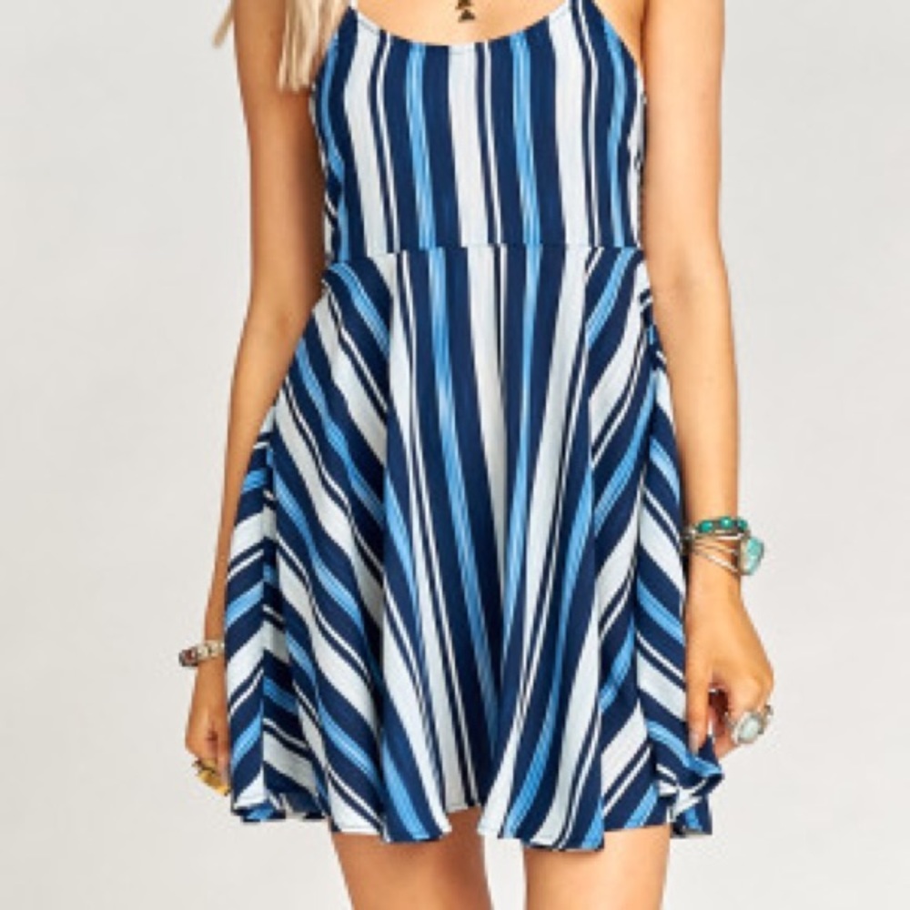 SMYM Taylin Tie Stripe Mini dress NWT